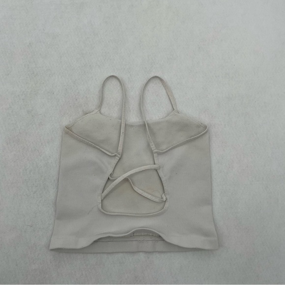 FREE PEOPLE Women’s Movement Seamless Cropped Tank Strappy Back white size XS/S - Picture 2 of 9